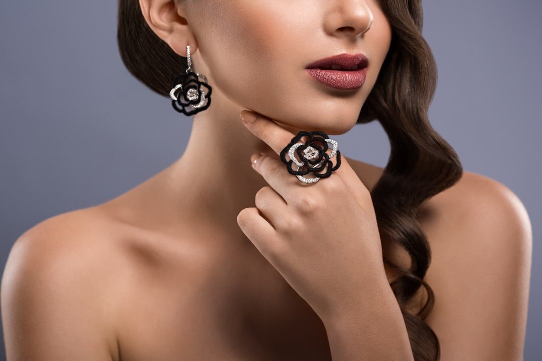 woman wearing statement jewelry